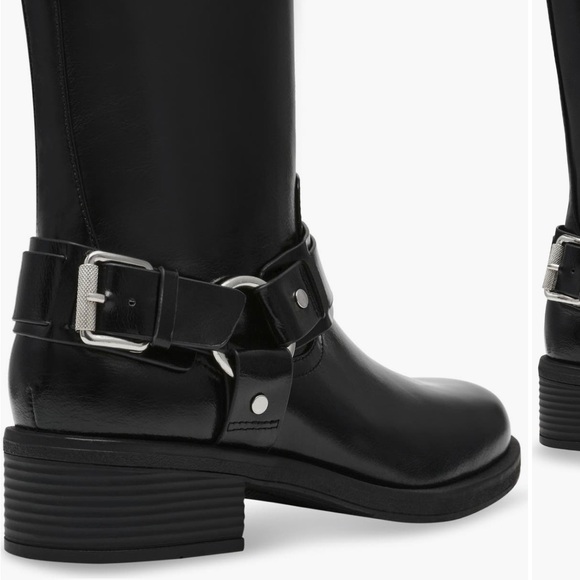 Dolce Vita Black Moto Heeled Boots - Picture 2 of 9